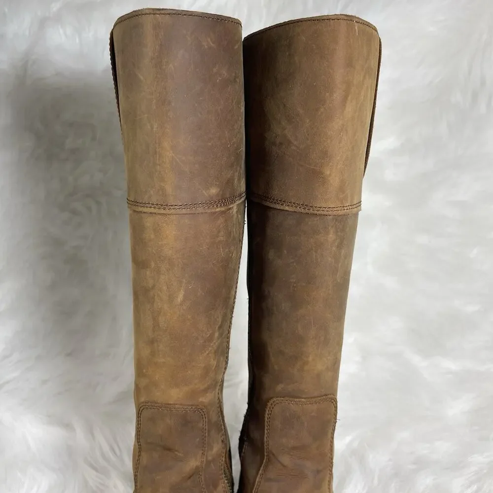 Timberland Graceyn Women’s 8 Brown Waterproof Tall Side Zip A2FXB A5819